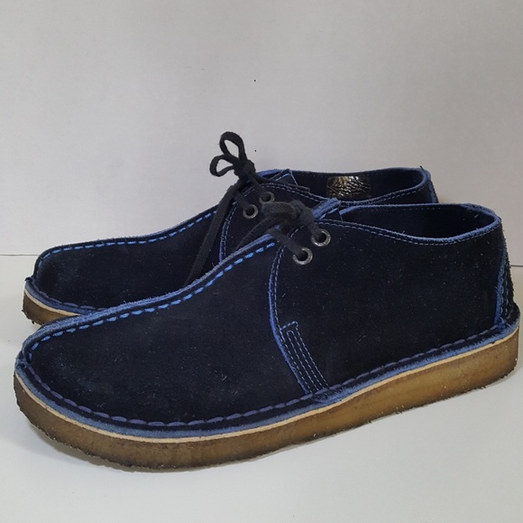 clarks desert trek navy